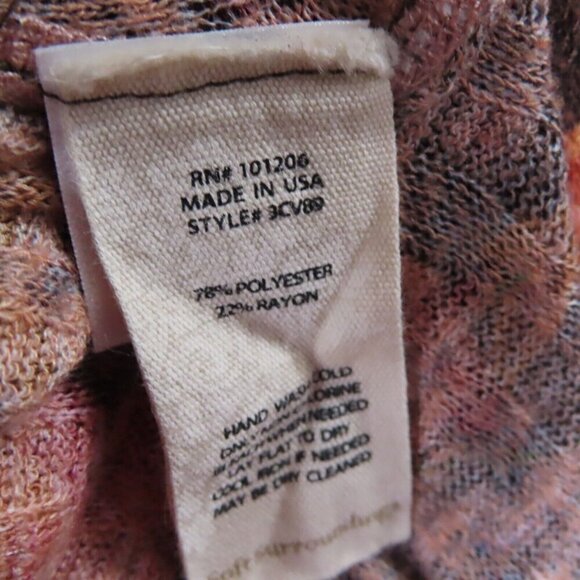 Soft Surroundings Tunic Top PS Petite Small Ribbed Floral Waffle Knit Boho - Picture 8 of 9